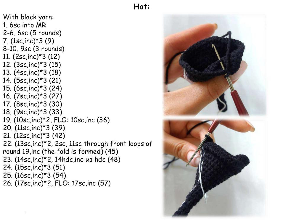 Crochet pattern The witch and ghost