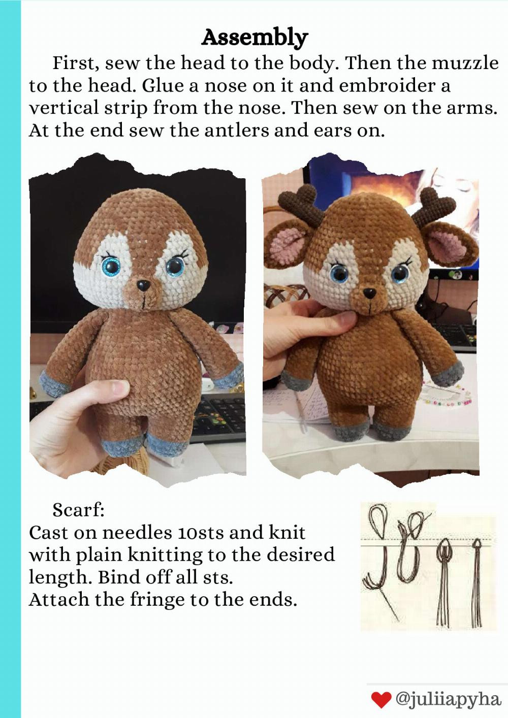 Crochet Pattern Tiny Deer