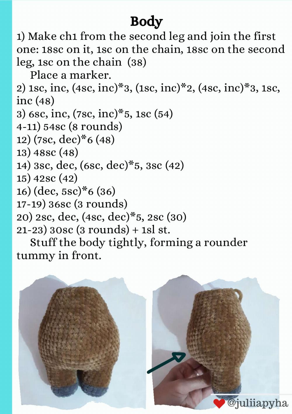 Crochet Pattern Tiny Deer