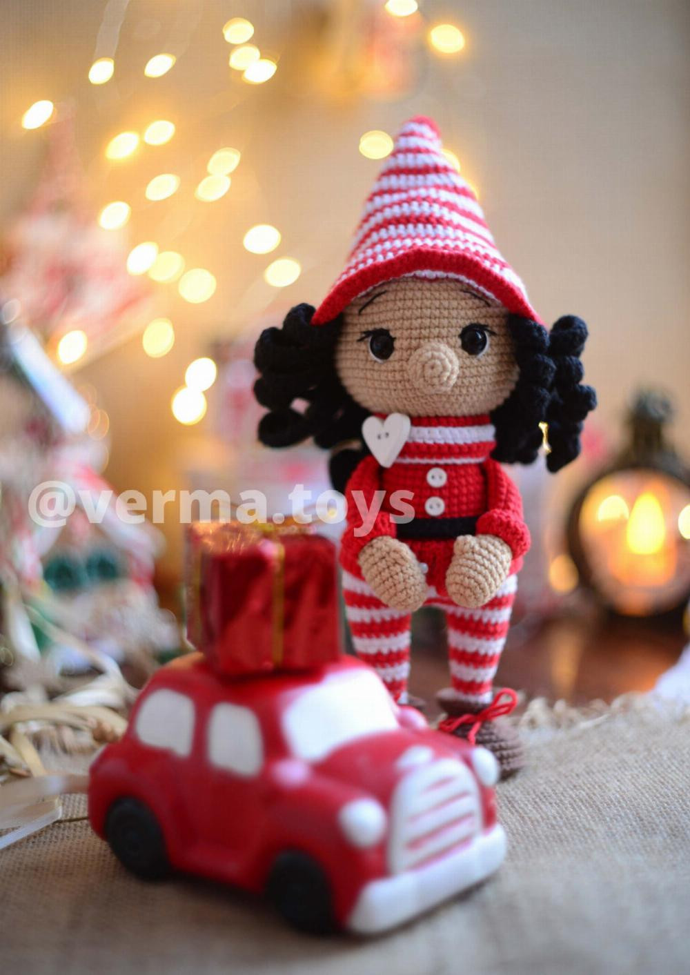 crochet pattern toy christmas gnome