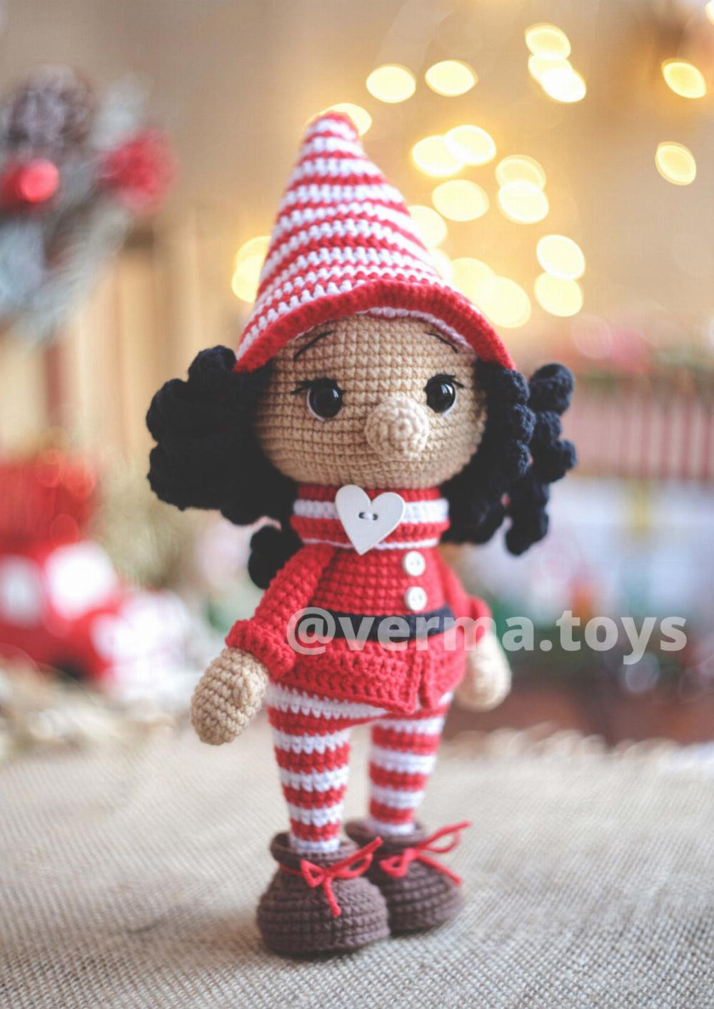 crochet pattern toy christmas gnome