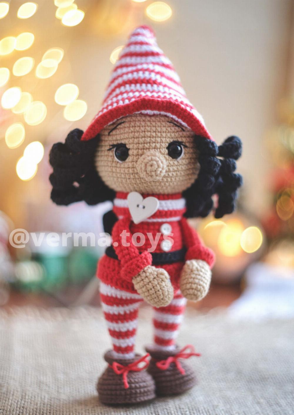 crochet pattern toy christmas gnome