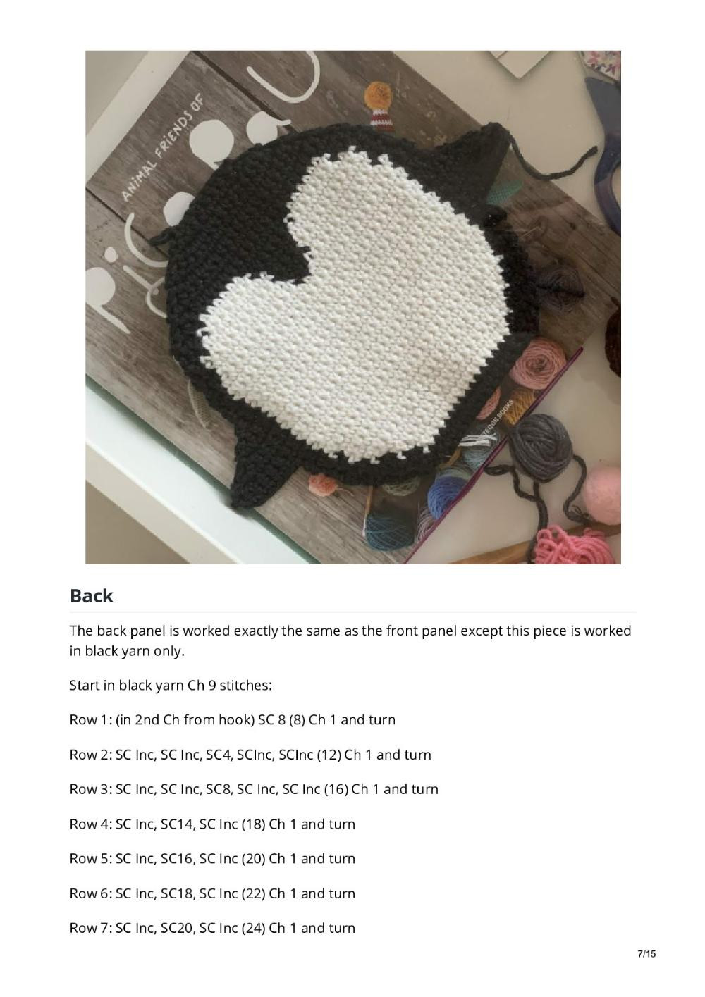 Crochet Penguin Cushion