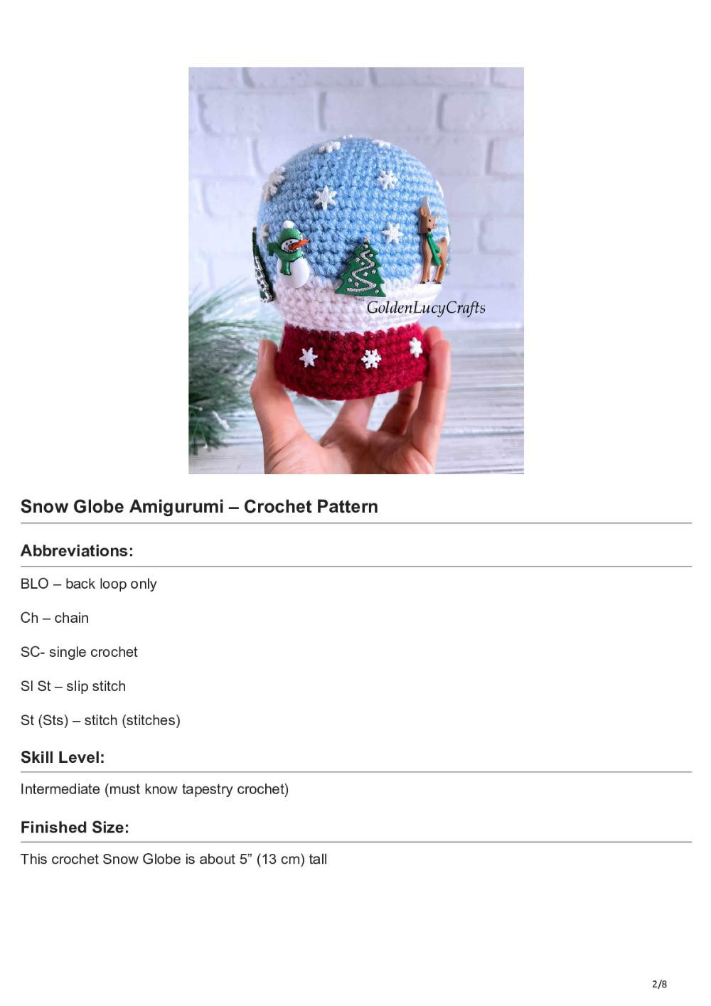 Crochet Snow Globe Amigurumi