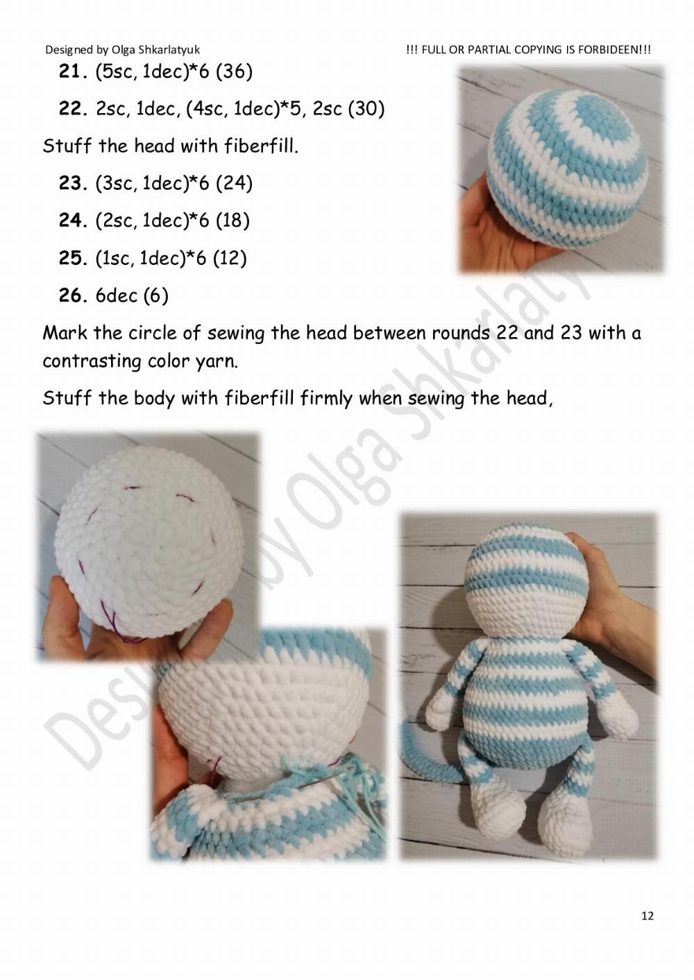 Crochet toy pattern « Motya cat»