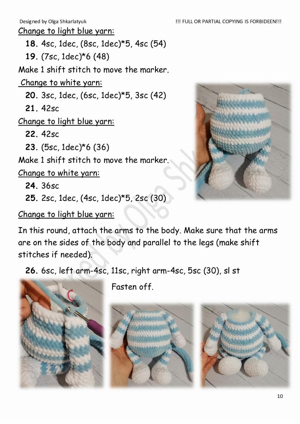 Crochet toy pattern « Motya cat»