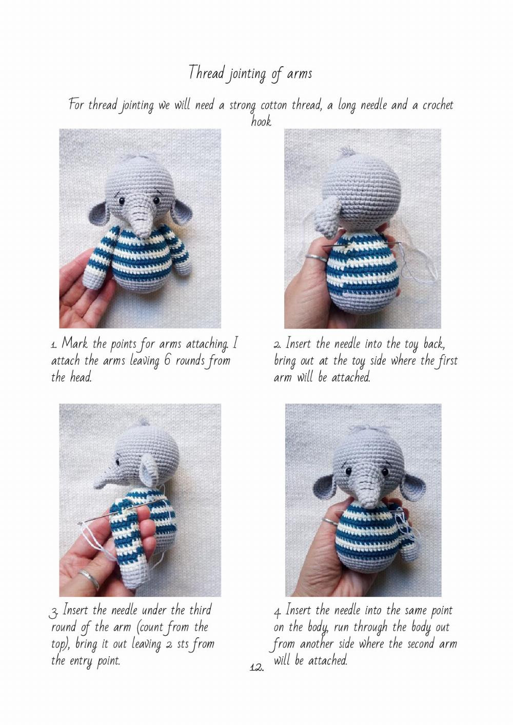 Crochet toy pattern «Nicolas, the elephant»