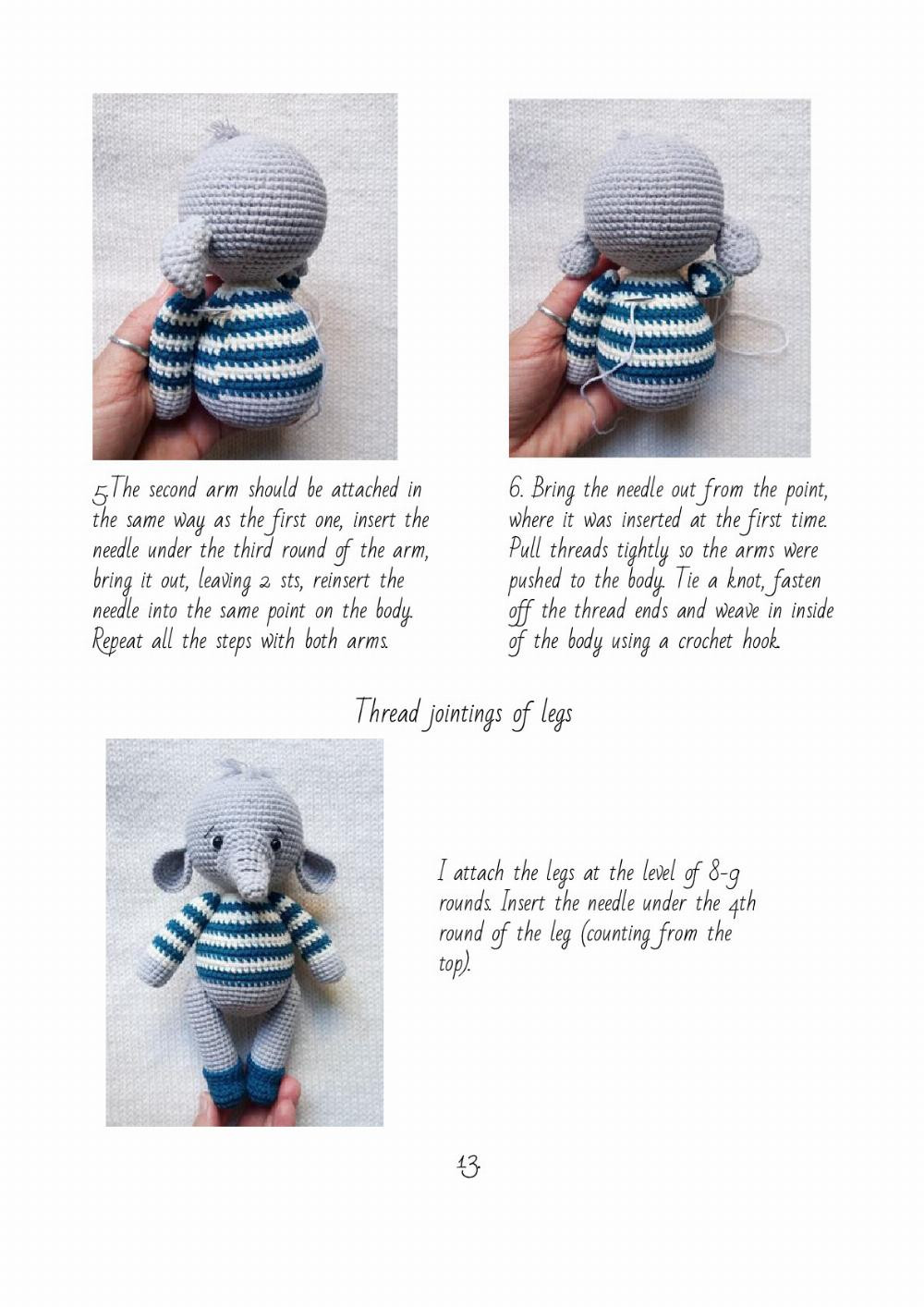 Crochet toy pattern «Nicolas, the elephant»