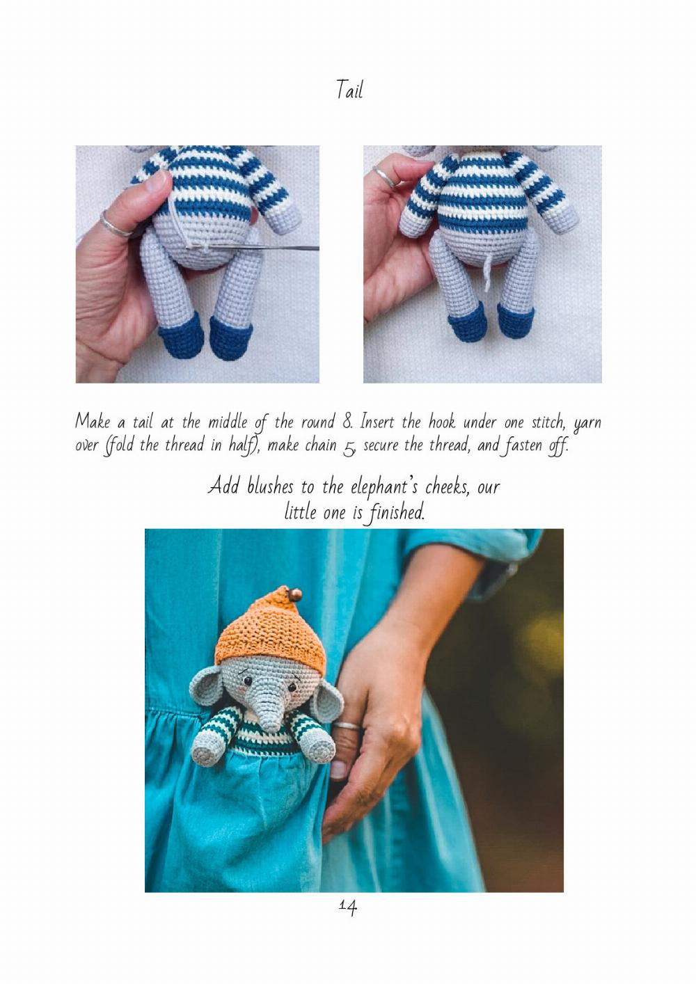 Crochet toy pattern «Nicolas, the elephant»