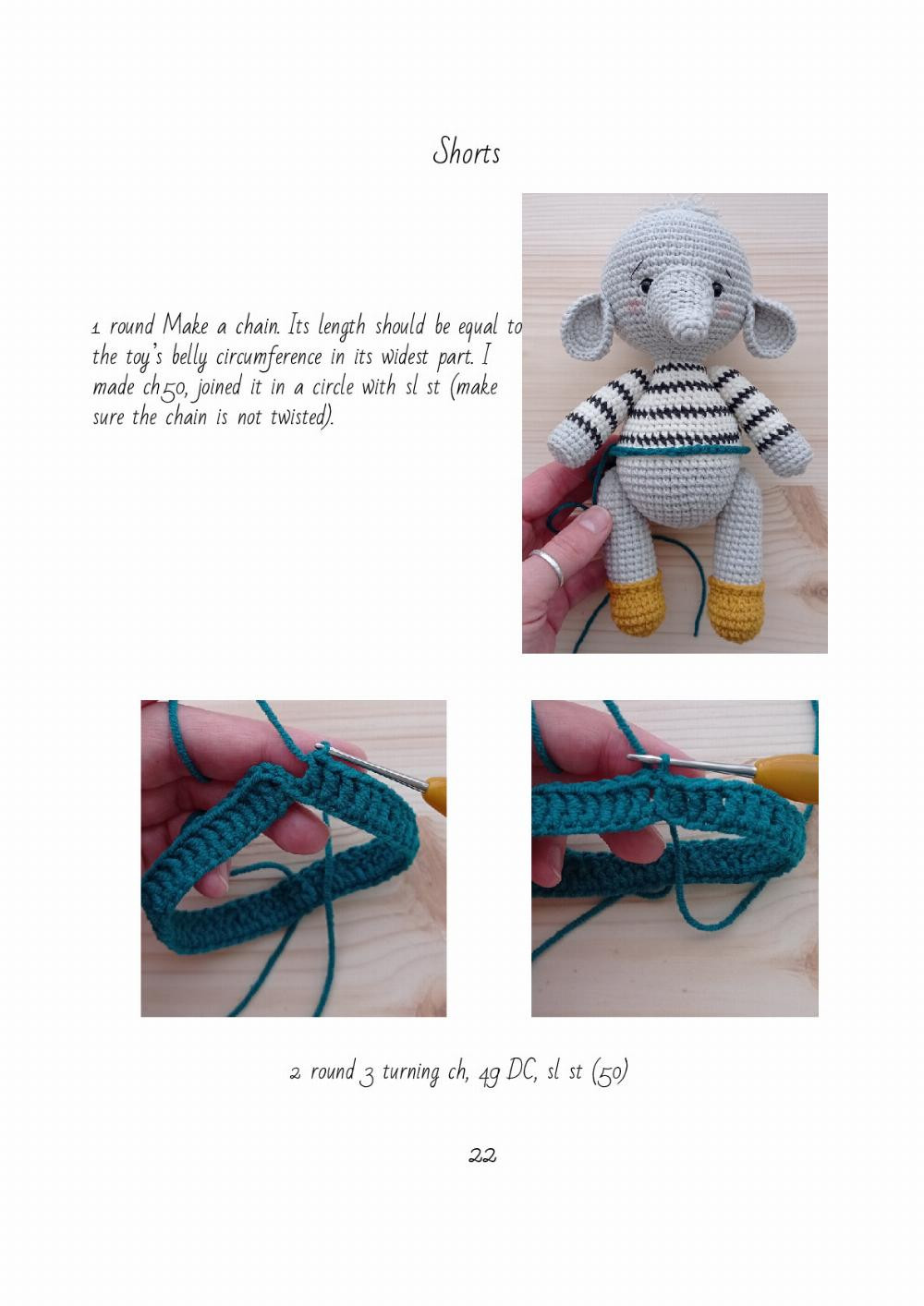 Crochet toy pattern «Nicolas, the elephant»