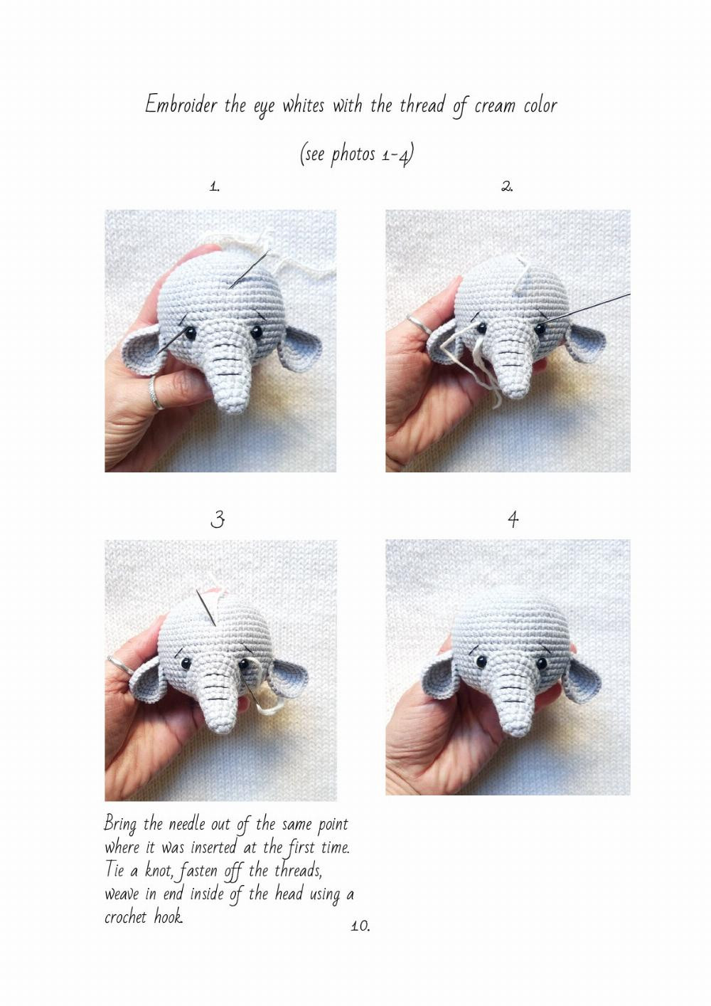 Crochet toy pattern «Nicolas, the elephant»