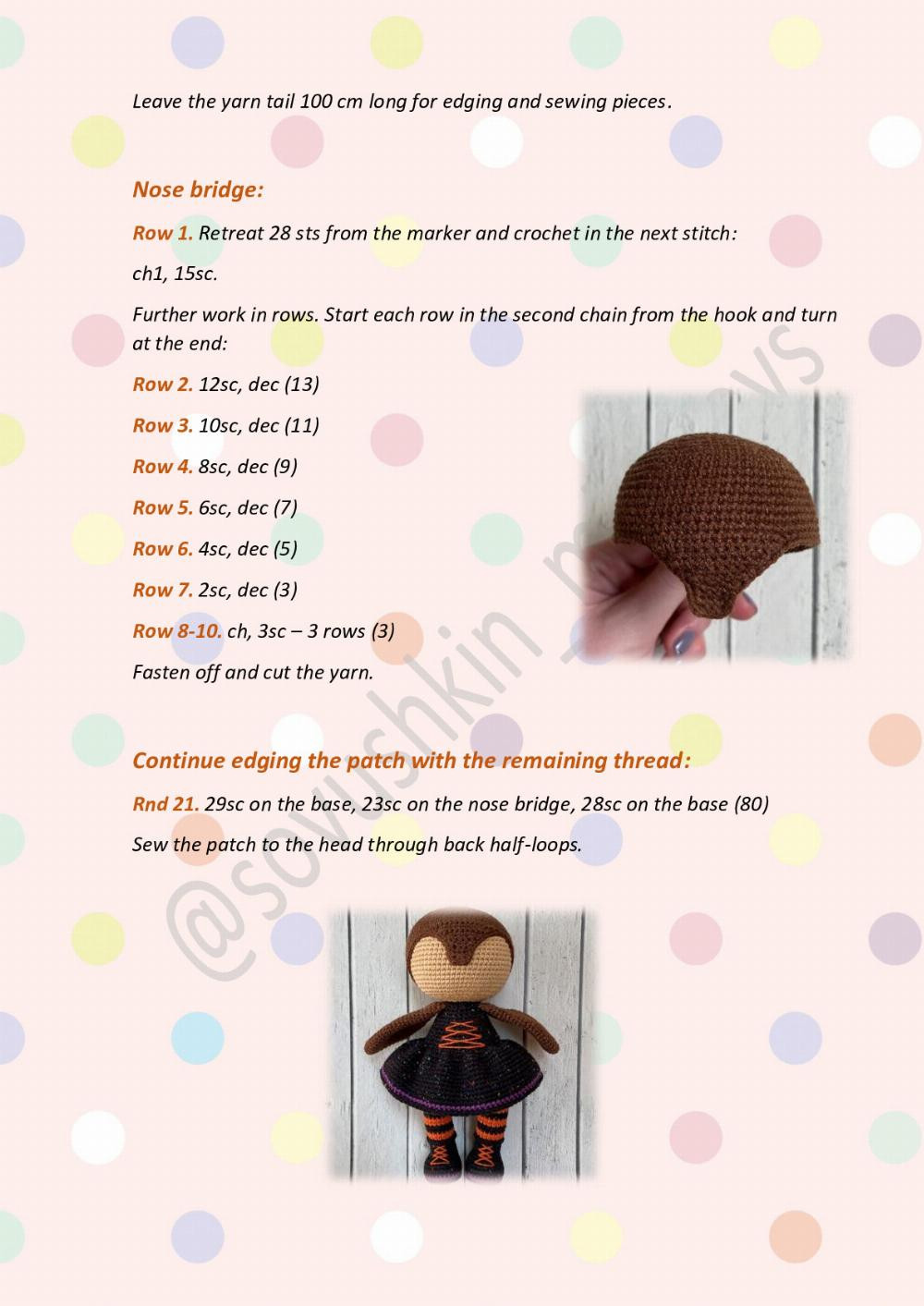 crochet toy pattern owl the witch