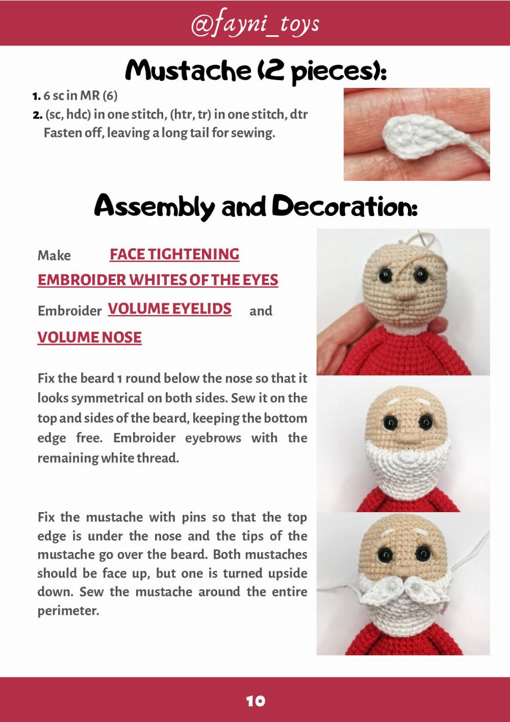 Crochet Toy Pattern SANTA CLAUS