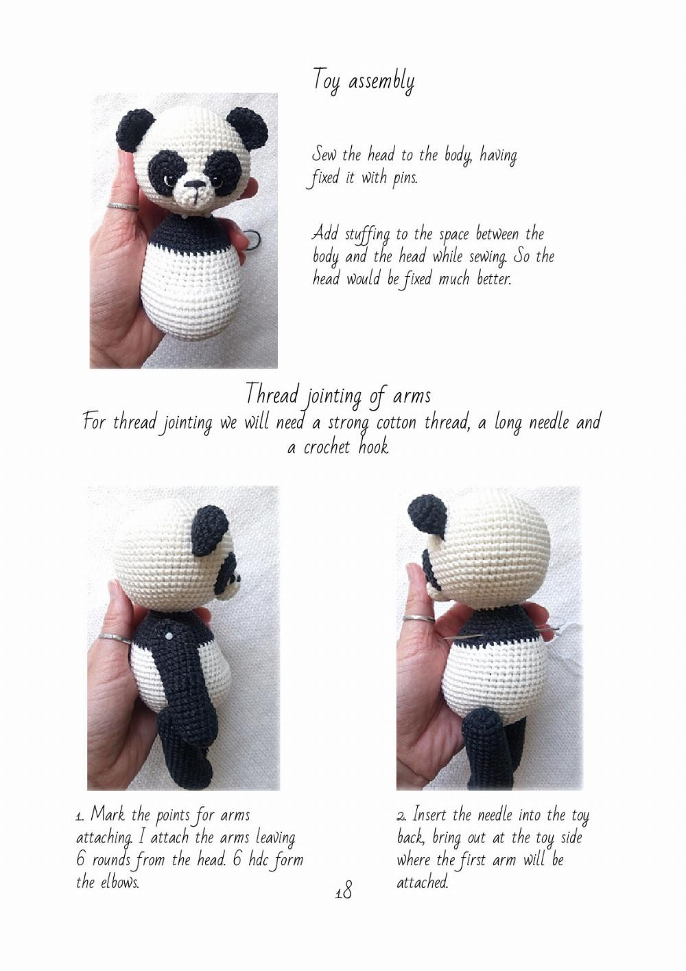 Crochet toys Pattern "Bear and Panda"