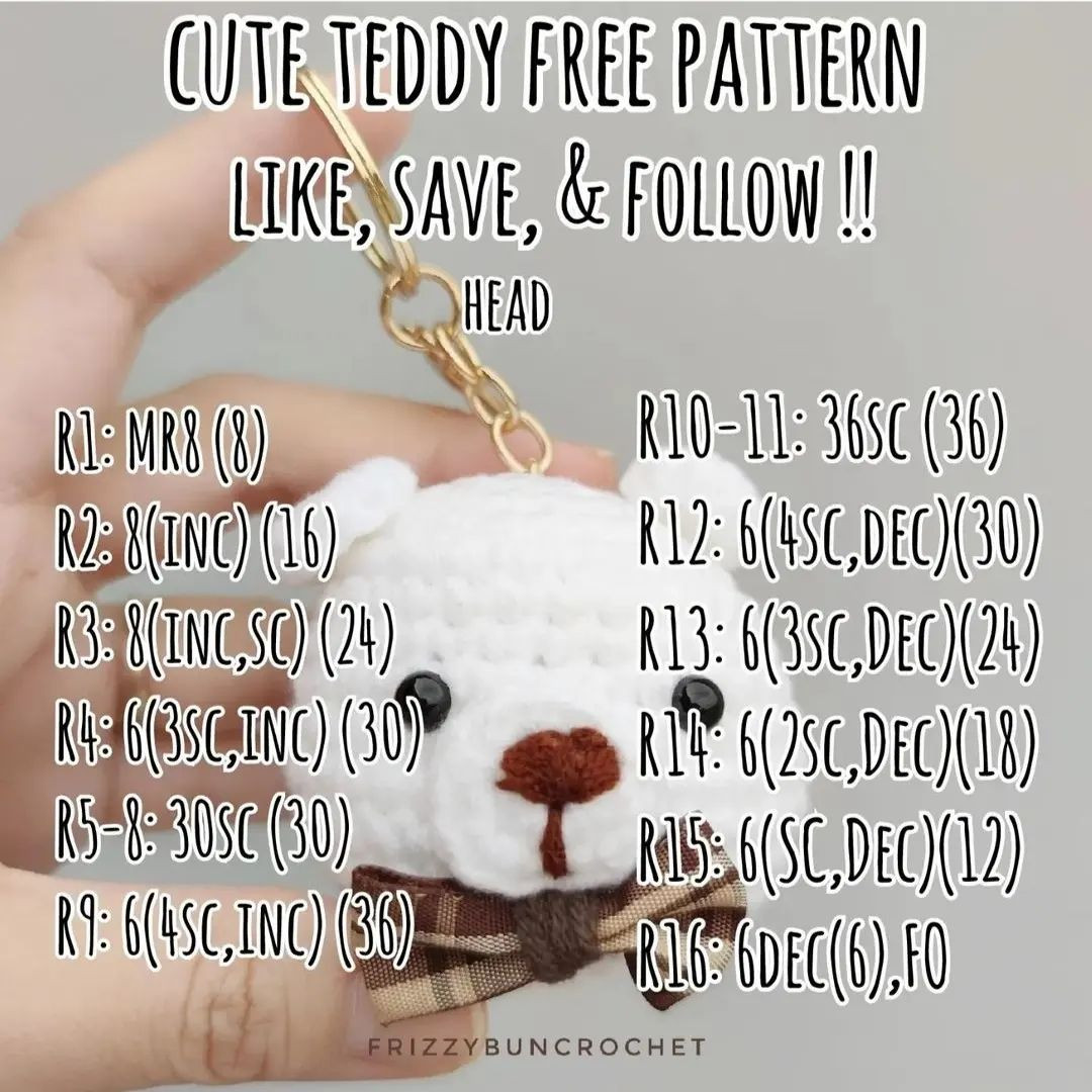 cute teddy free pattern