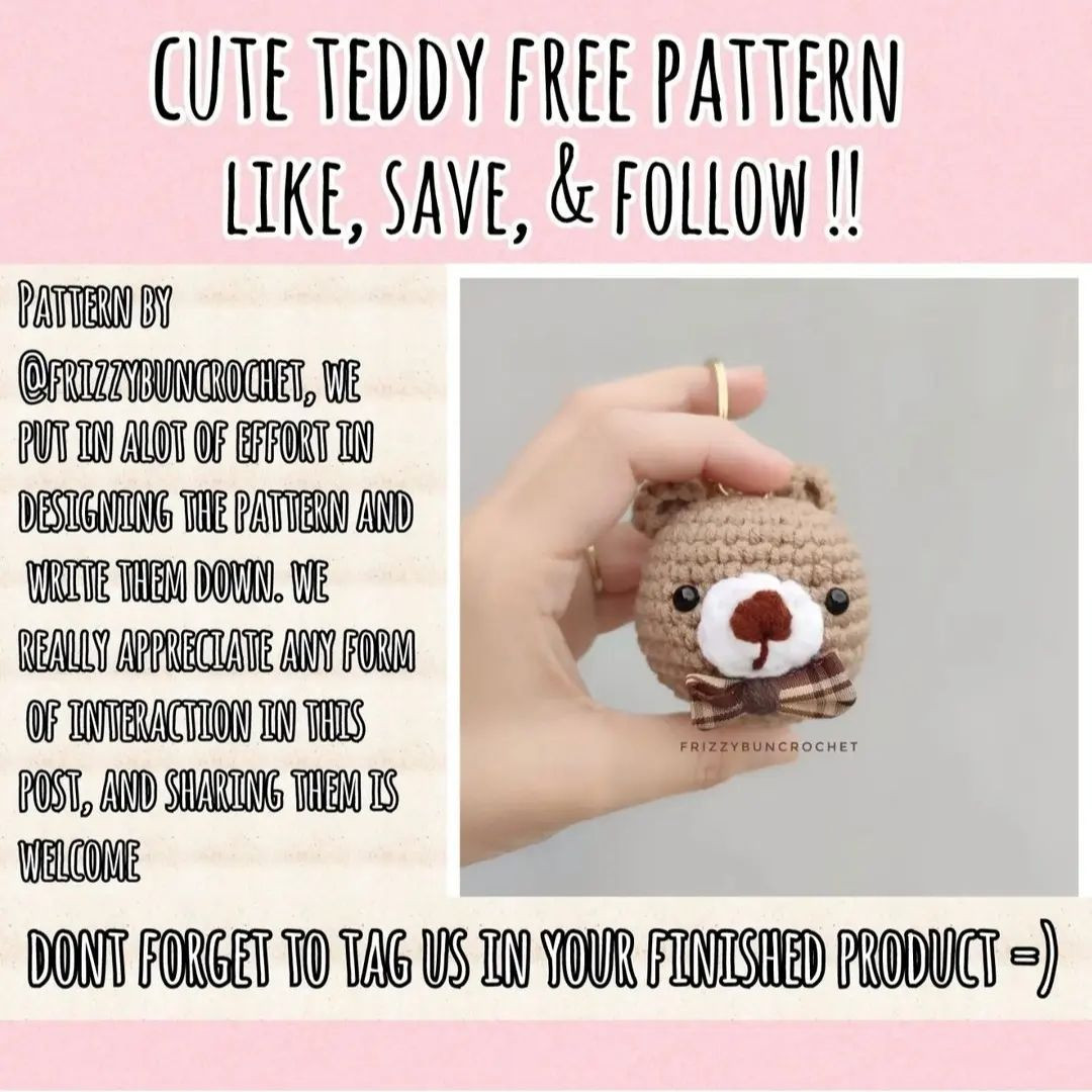 cute teddy free pattern