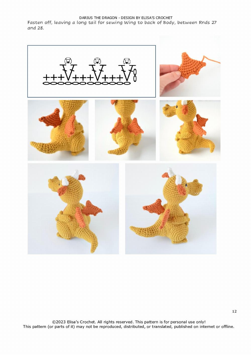 DARIUS THE DRAGON crochet pattern