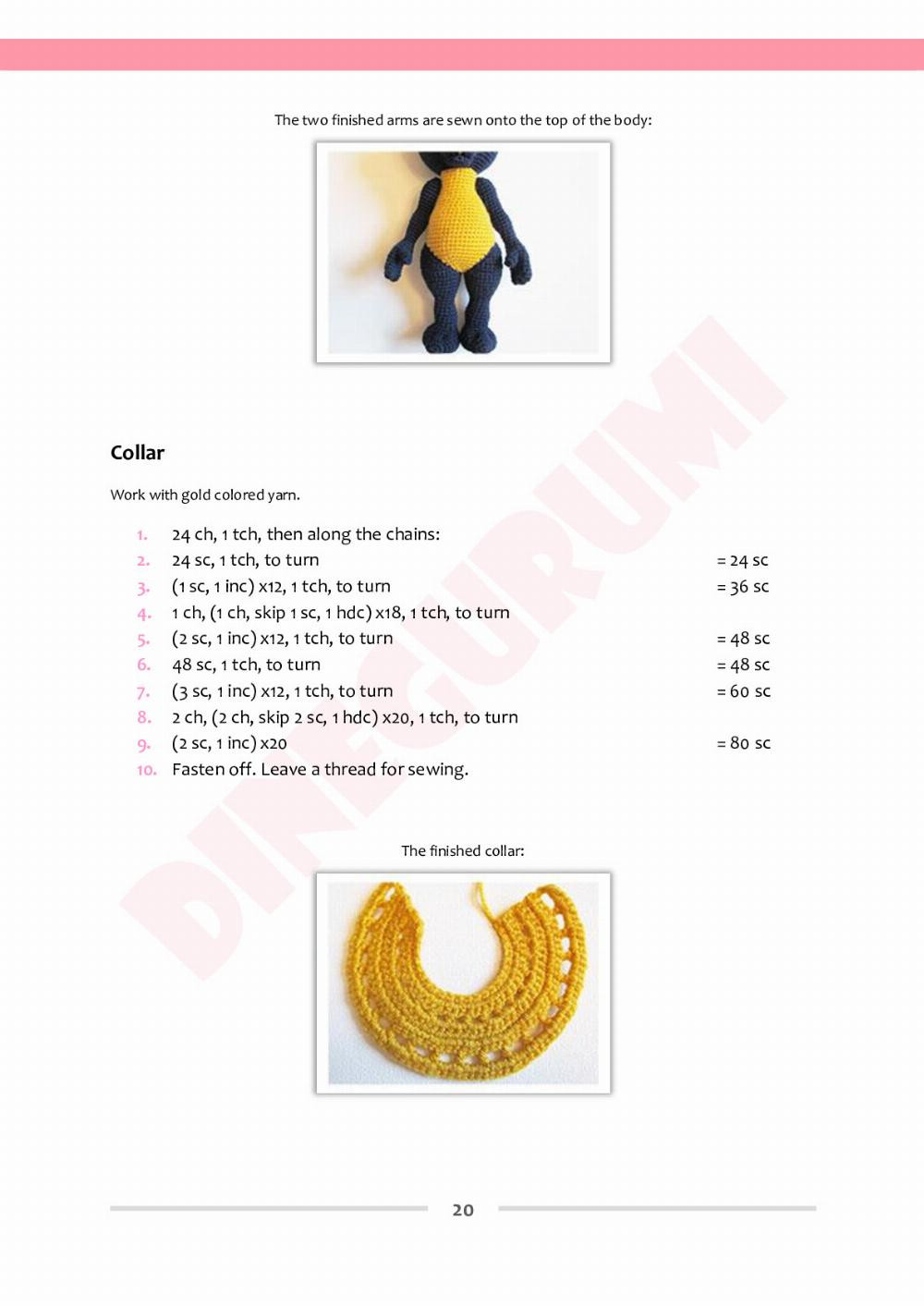 dinegurumi bastet have fun crochet pattern