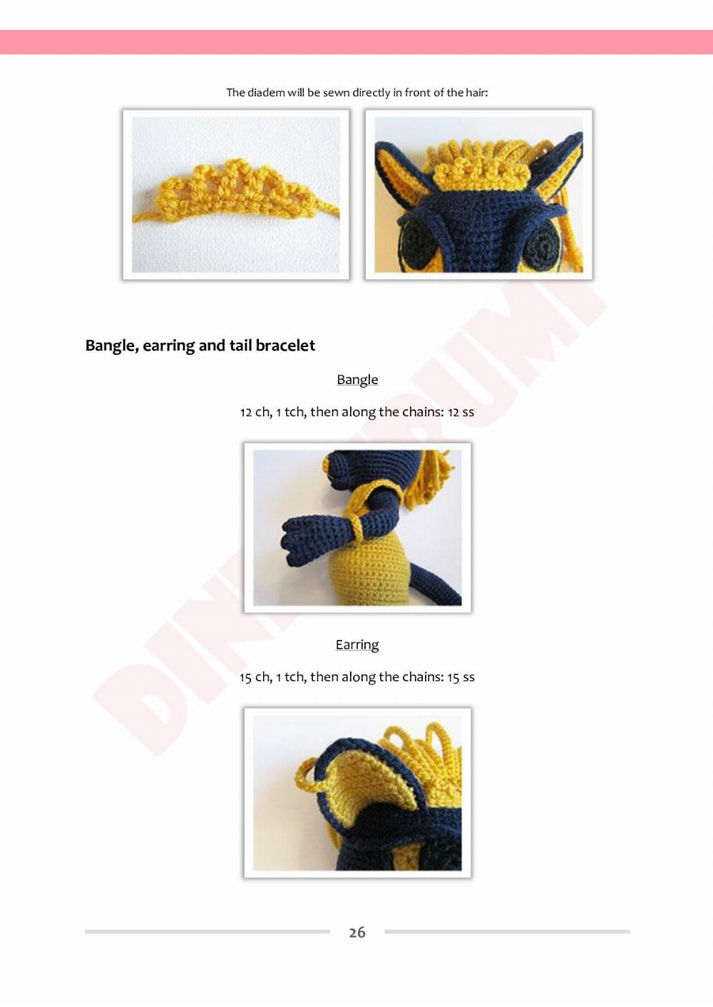 dinegurumi bastet have fun crochet pattern