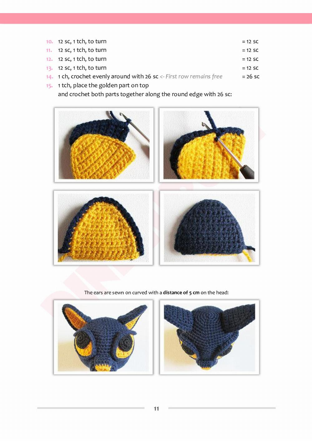 dinegurumi bastet have fun crochet pattern