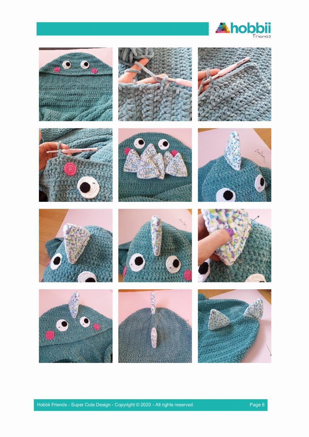 Dino Blanket crochet pattern