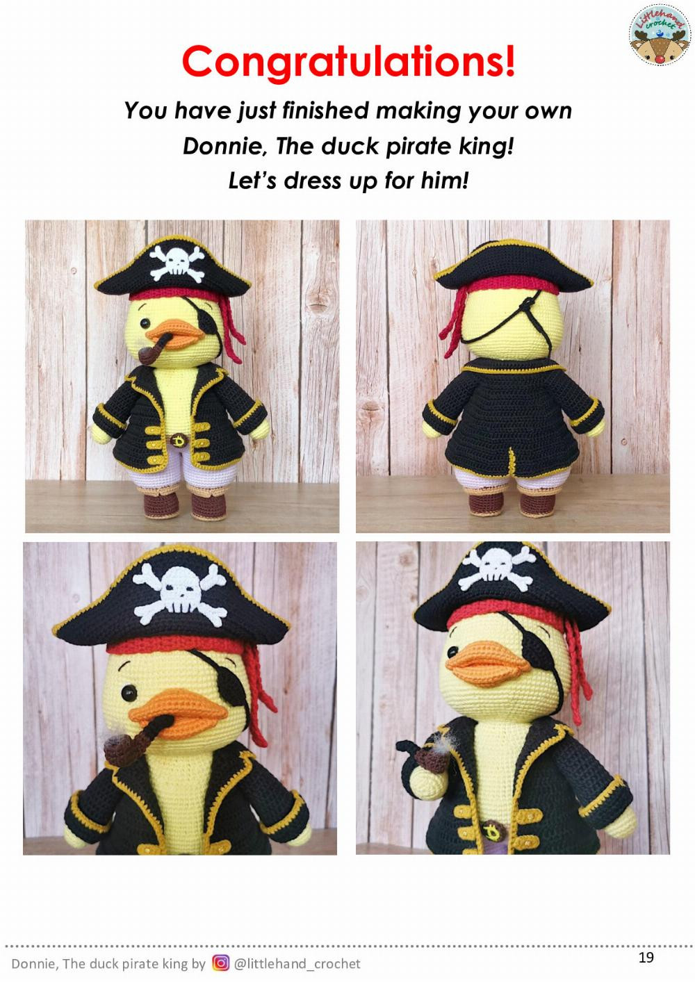 donnie the duck pirate king pattern