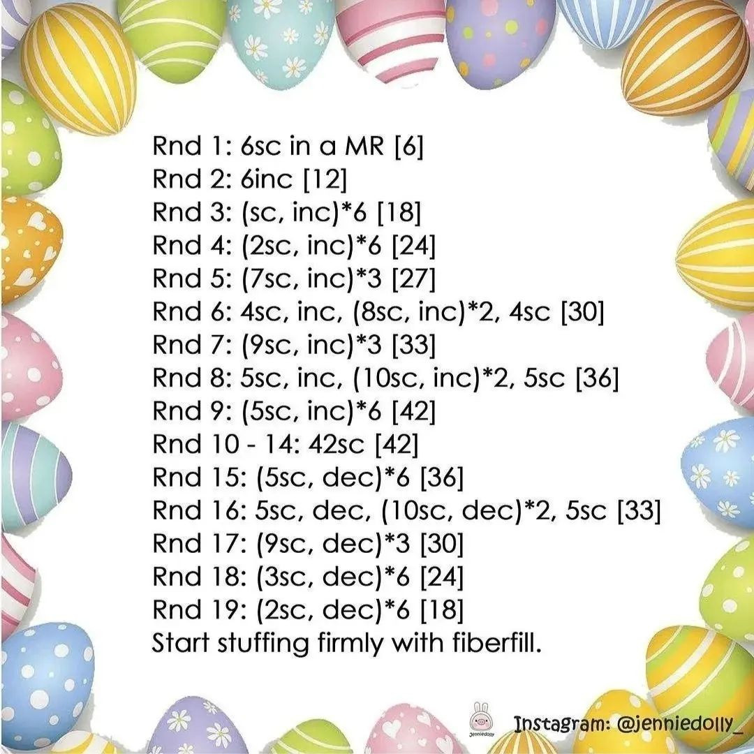 easter eggs free corchet pattern