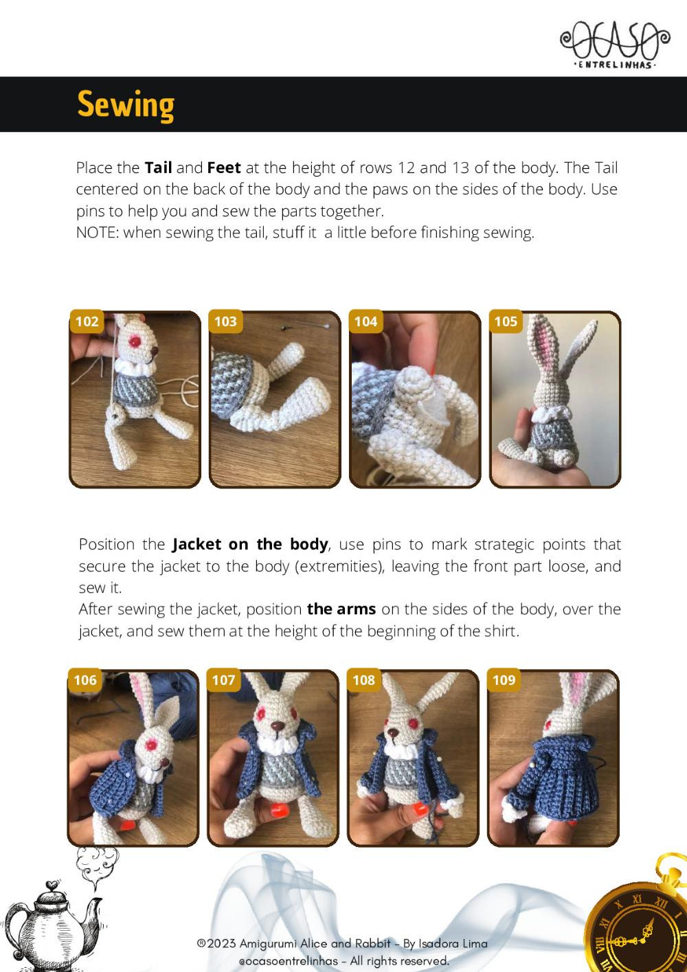 Ebook Alice Rabbit crochet pattern