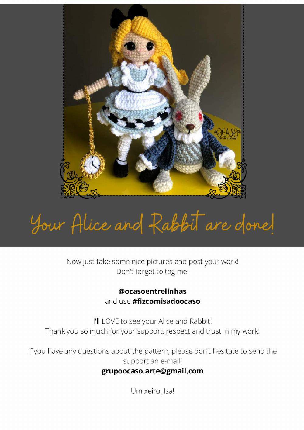 Ebook Alice Rabbit crochet pattern