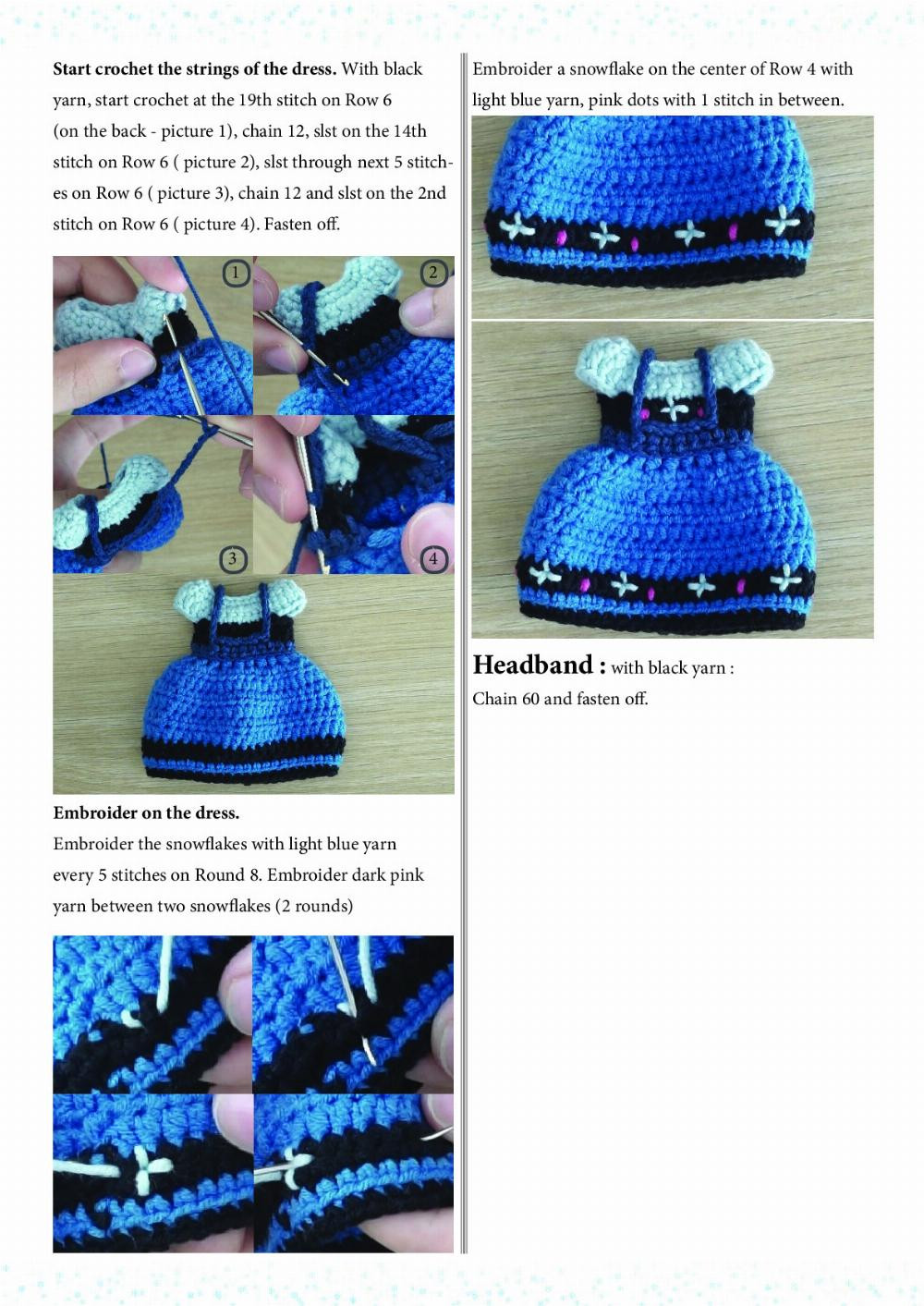 elsa with a blue dress crochet pattern