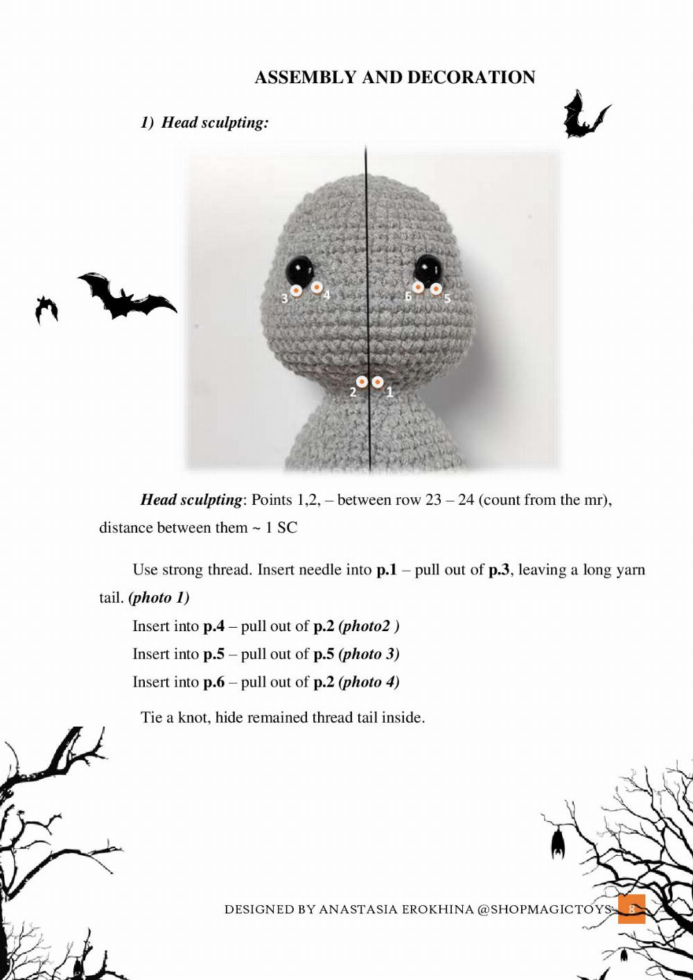 English crochet Pattern little bat