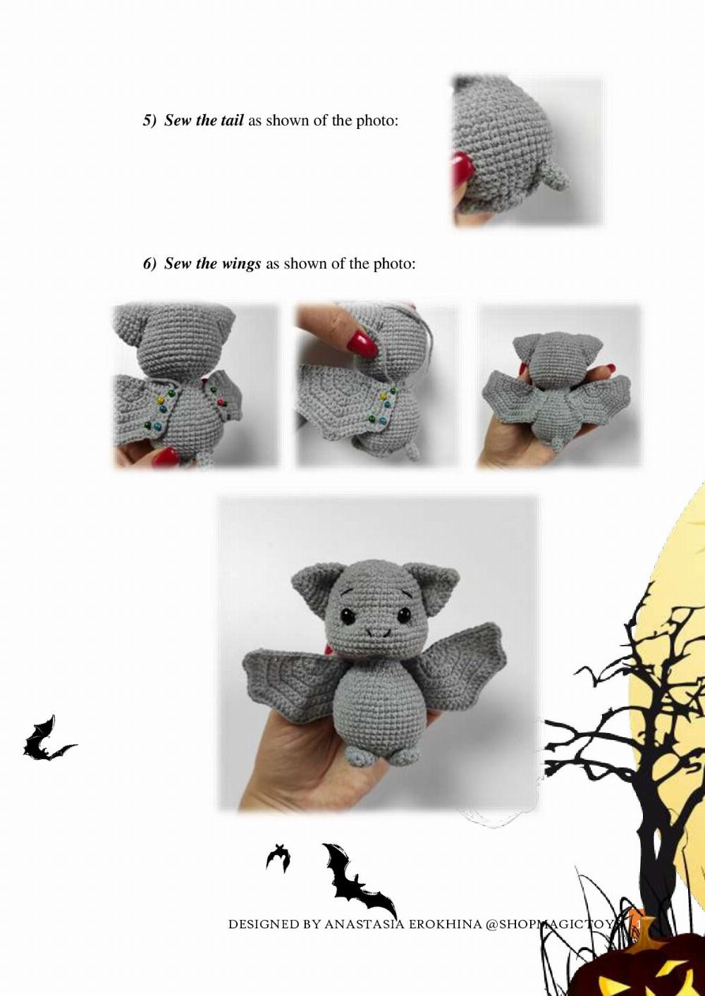 English crochet Pattern little bat