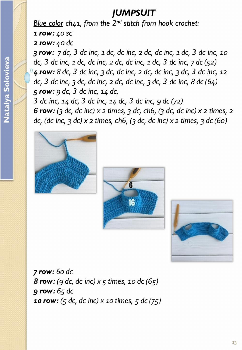 English Crochet Pattern Stitch Outfit (for the toy 32-33 cm tall)