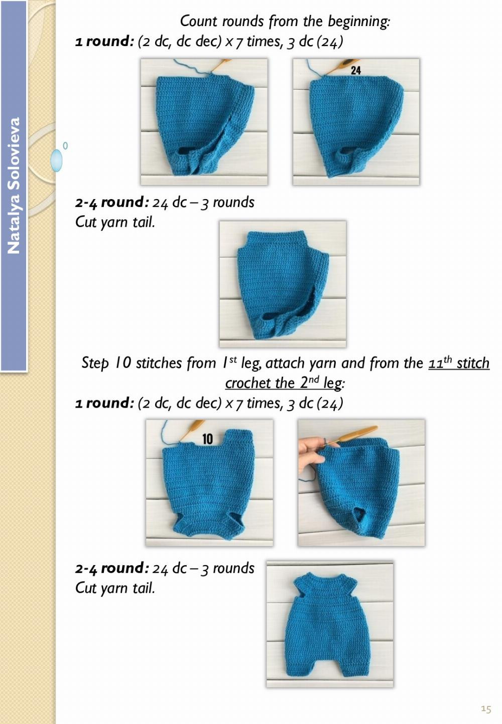 English Crochet Pattern Stitch Outfit (for the toy 32-33 cm tall)