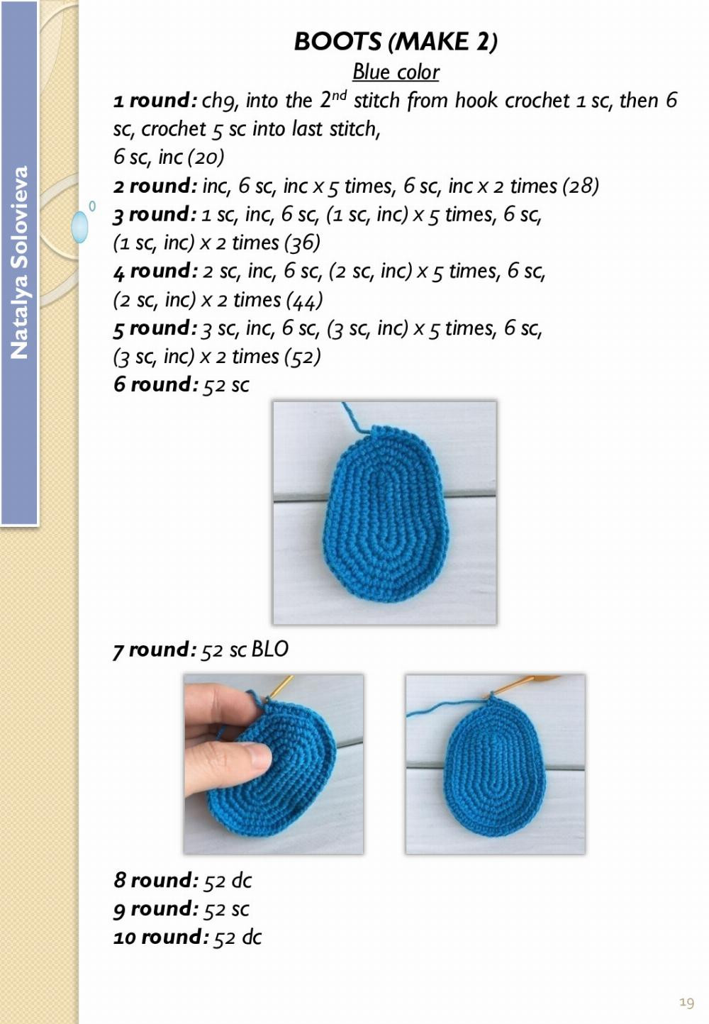 English Crochet Pattern Stitch Outfit (for the toy 32-33 cm tall)