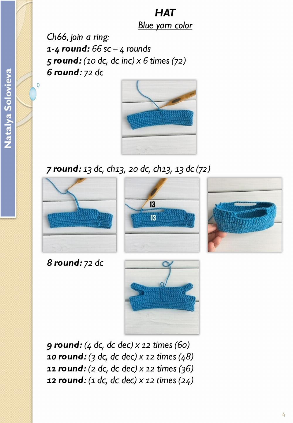 English Crochet Pattern Stitch Outfit (for the toy 32-33 cm tall)