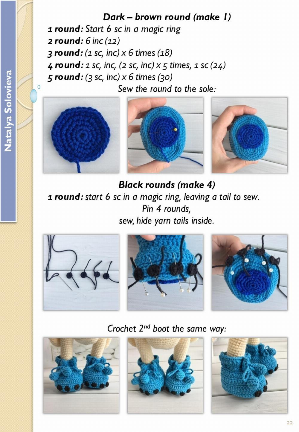 English Crochet Pattern Stitch Outfit (for the toy 32-33 cm tall)