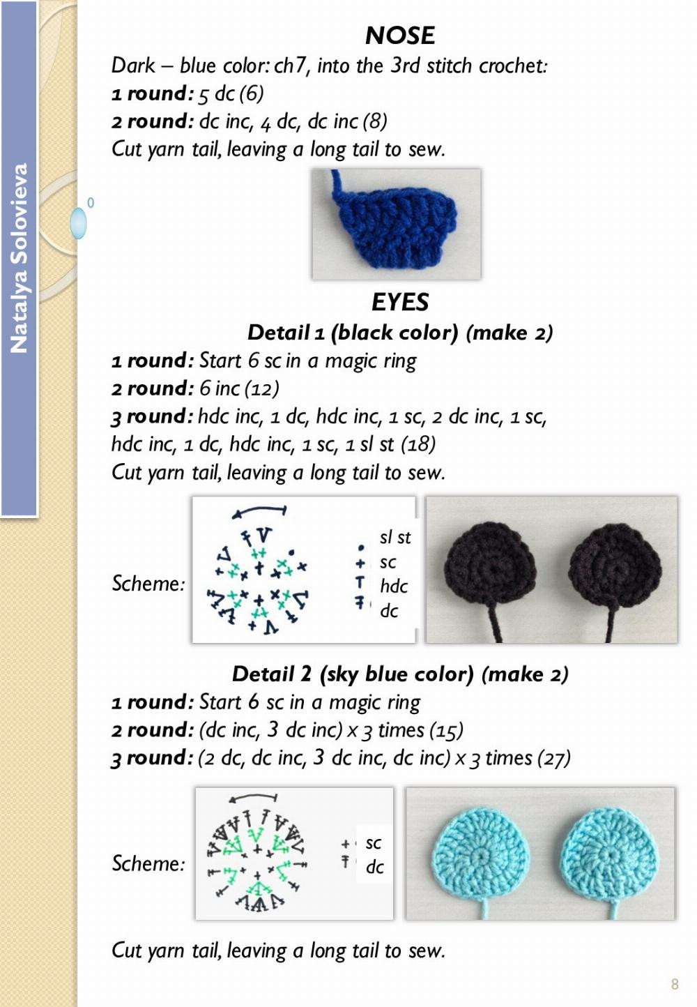 English Crochet Pattern Stitch Outfit (for the toy 32-33 cm tall)