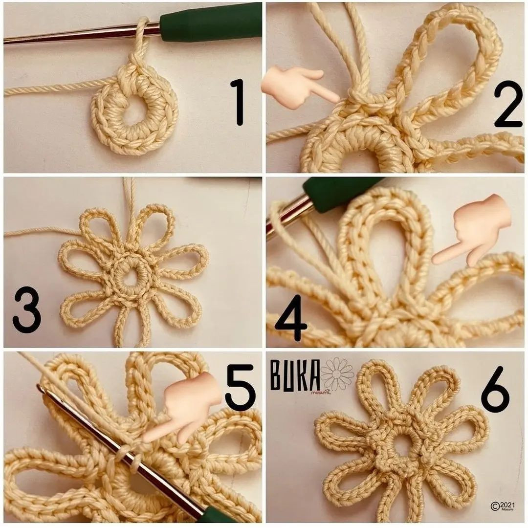 english free pattern the flower buka