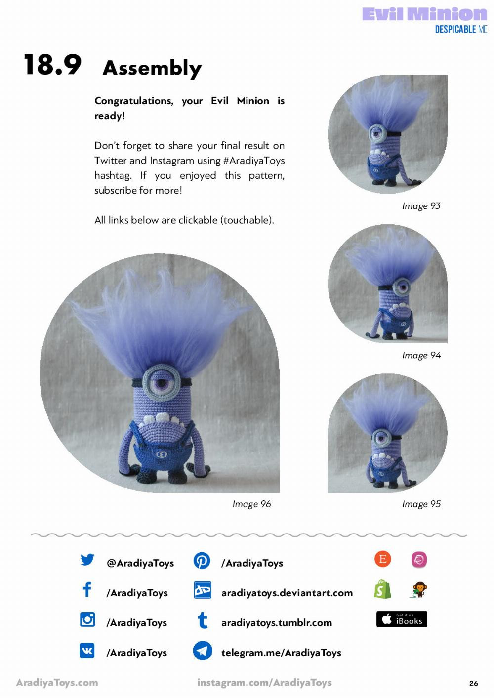 Evil Minion DEspicable Me Evil Minion Despicable ME Crochet pattern