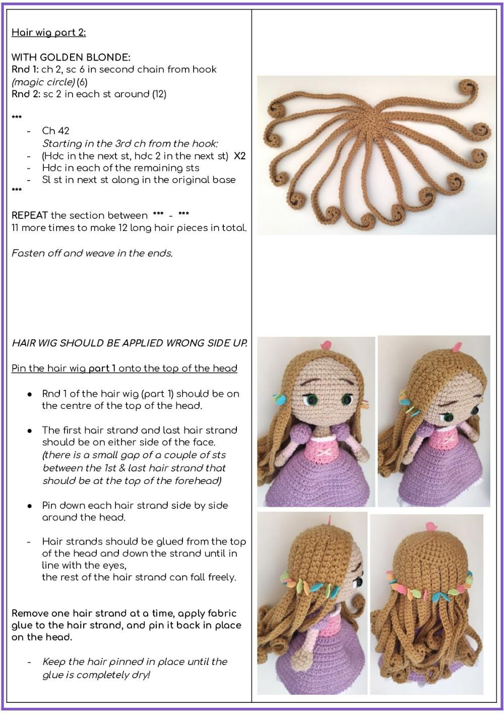 fairytale princess crochet  pattern