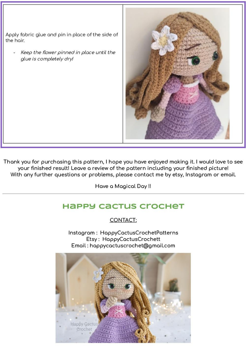 fairytale princess crochet  pattern