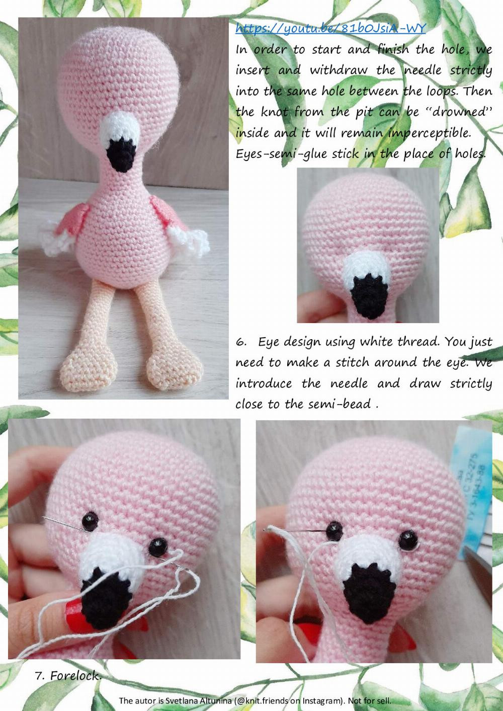 Flamingo baby crochet pattern