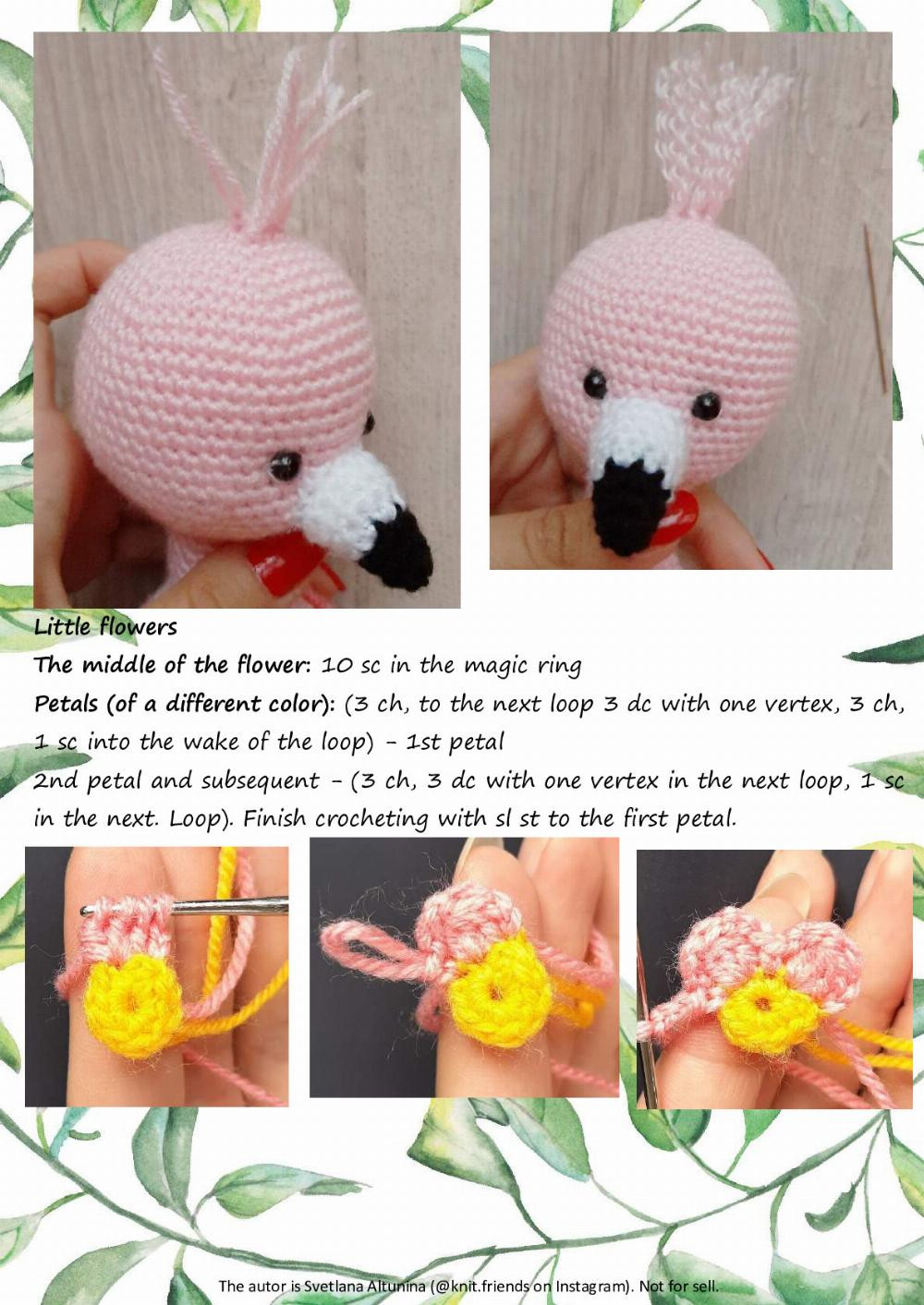 Flamingo baby crochet pattern