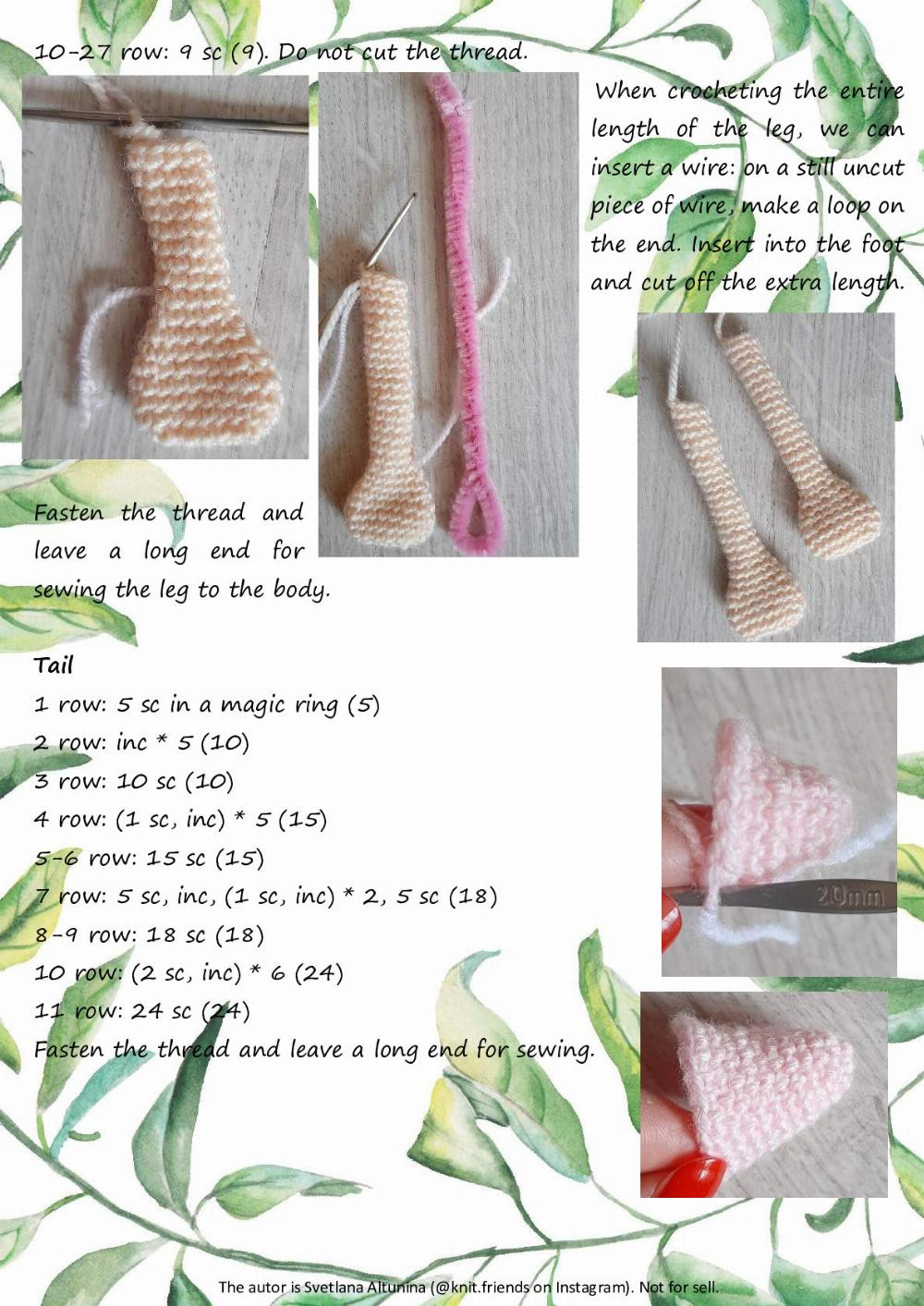 Flamingo baby crochet pattern