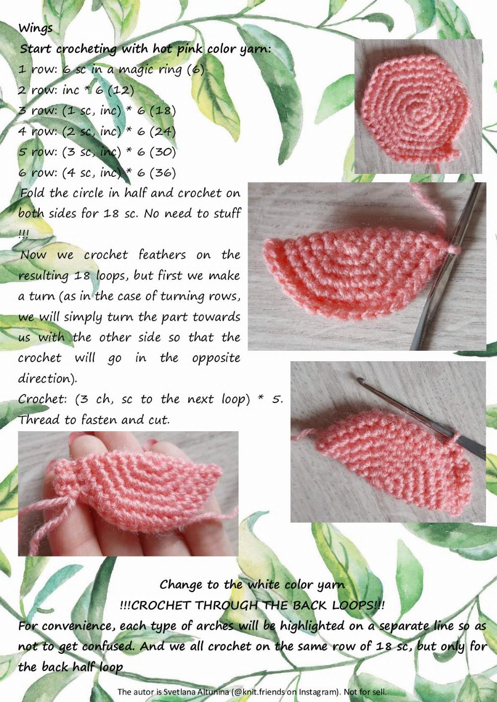 Flamingo baby crochet pattern