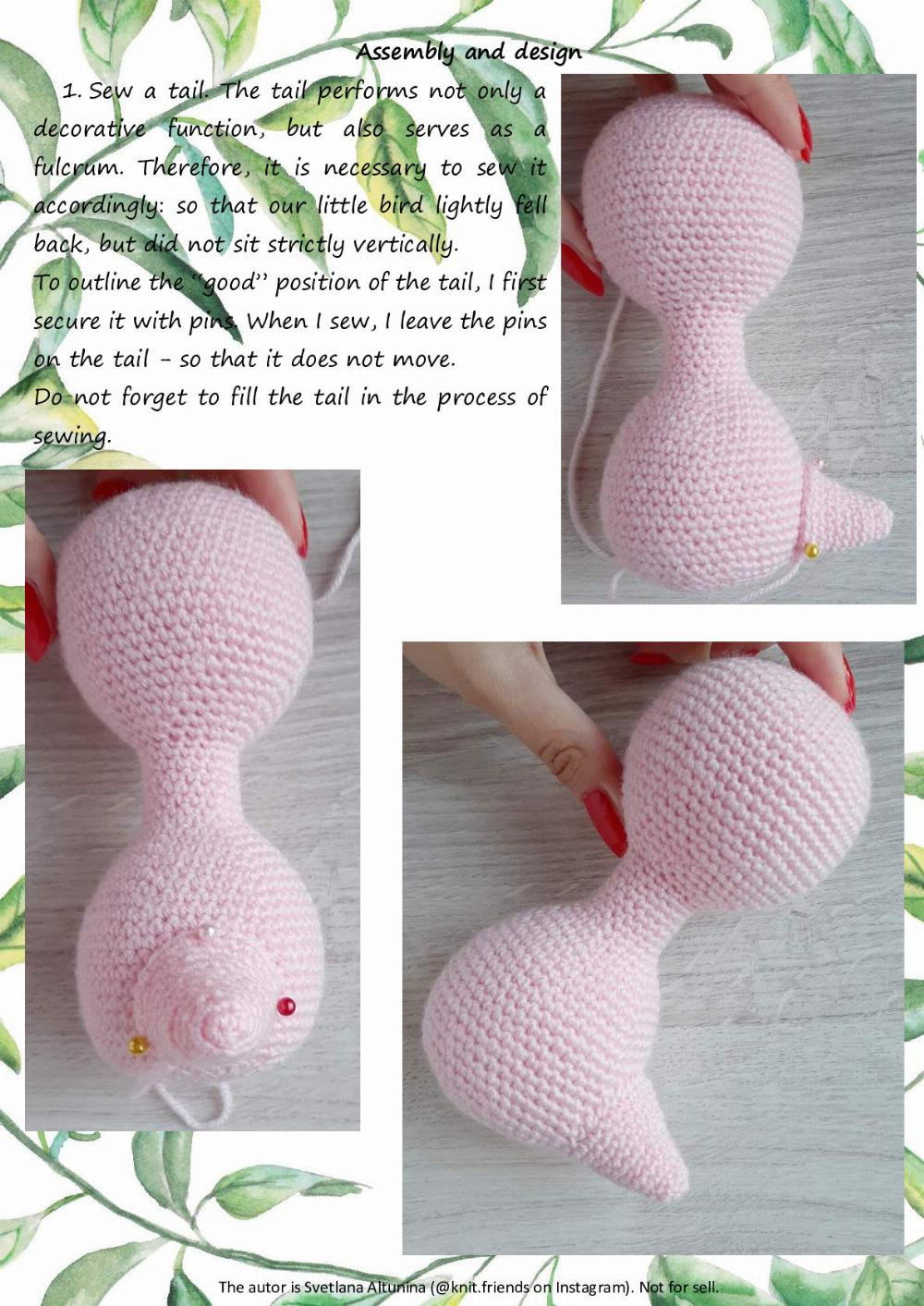 Flamingo baby crochet pattern