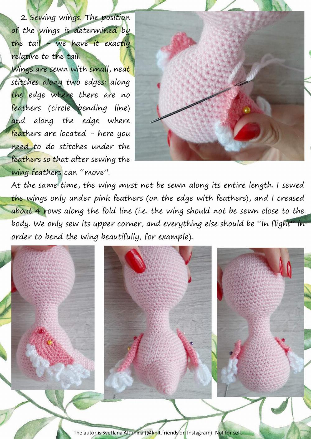 Flamingo baby crochet pattern