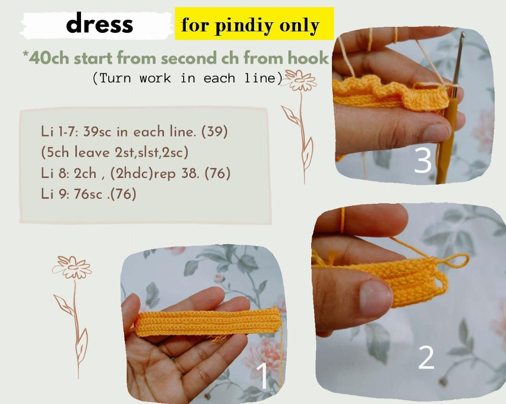 for pindiy only english crochet pattern