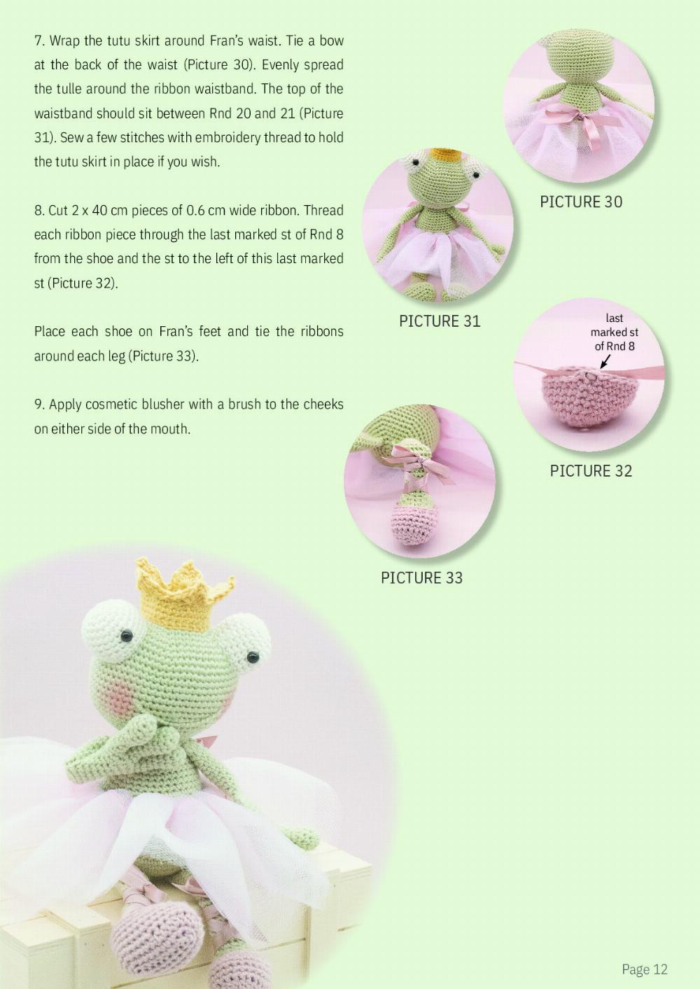 Fran the Frog crochet pattern